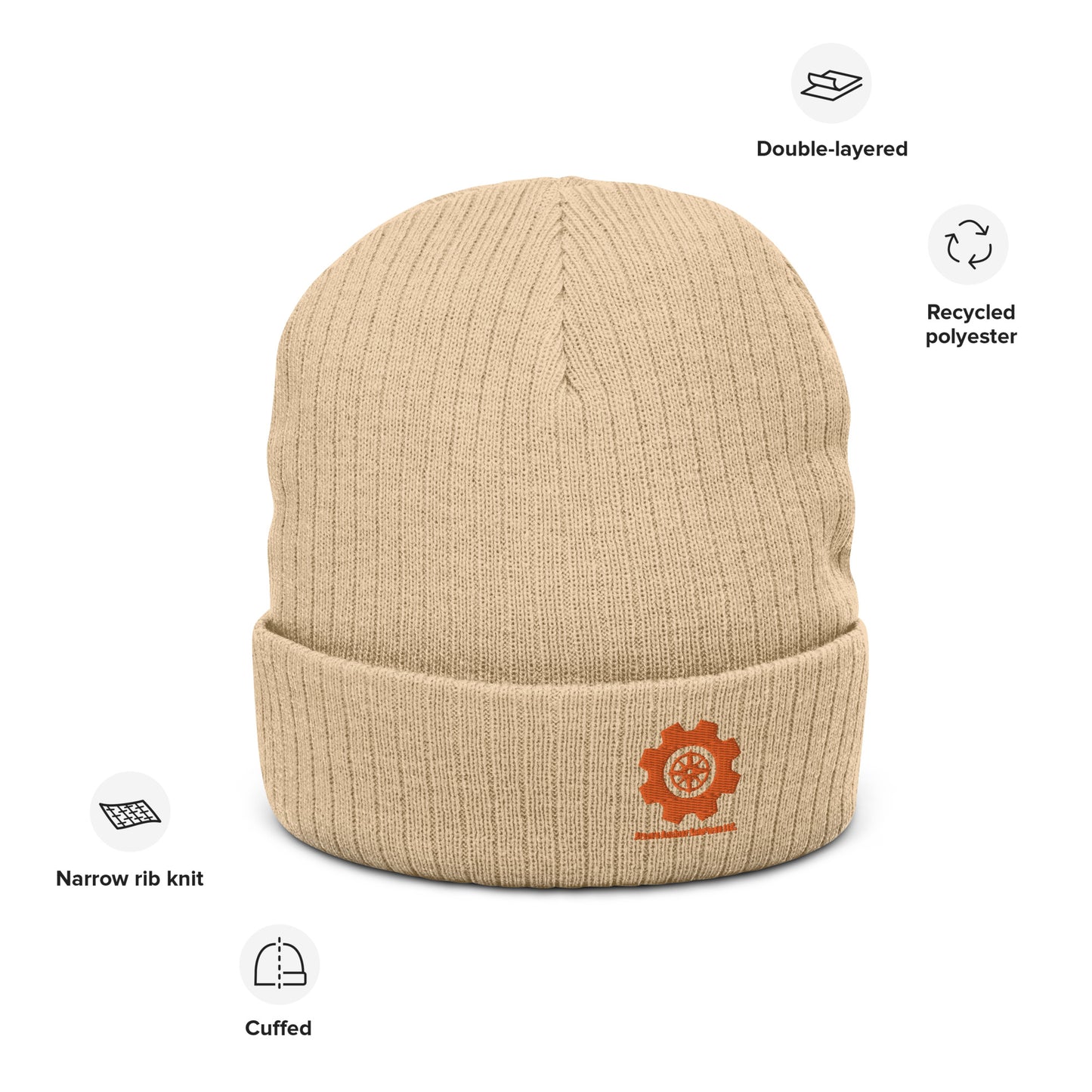 Ribbed knit beanie